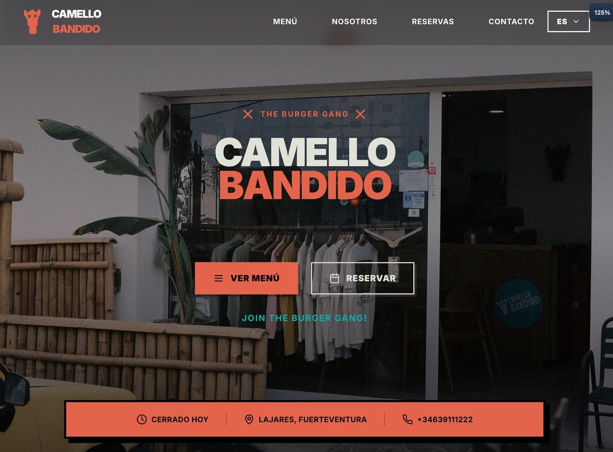 Camello Bandido website preview